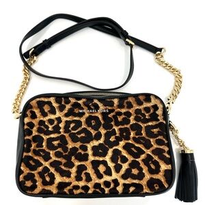 Michael Kors Calf Hair Crossbody Bag Cheetah Print